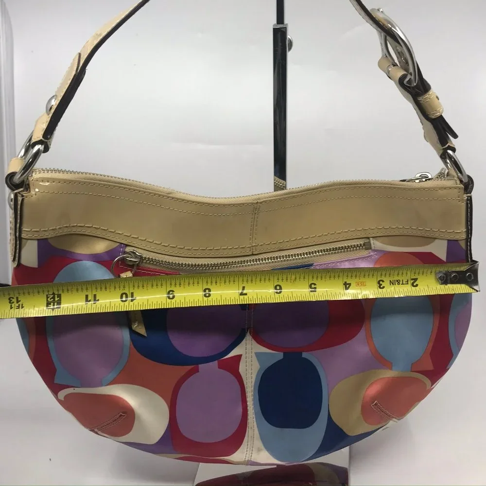 COACH Large Multicolor Fabric Shoulder Bag - Picture 3 of 10